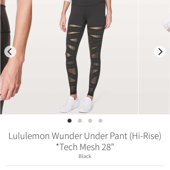 Lululemon Wunder Under Pant (high rise) tech mesh 28” olive green size 6 - Picture 2 of 4